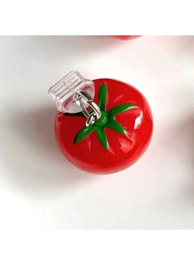 2pcs 3D Tomato Fruit Phone Dust Plug For Type C Charging Port Accessory - Image 3